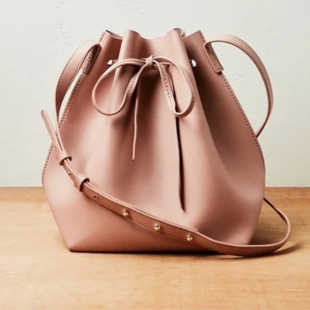 Kayla+Ava Dusty Rose Cross Body Bucket Bag